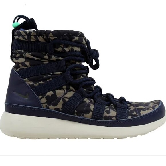 Nike Roshe One Hi Liberty QS Obsidian Sneaker Boot Blue White Womens‎ US 8 - Picture 1 of 9